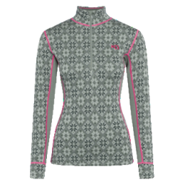 Felpa tecnica da donna Kari Traa Rose Half Zip Baselayer Top verde sag