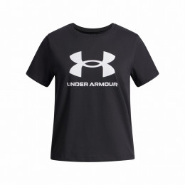 Maglietta da bambino Under Armour BIG LOGO SS-BLK nero/bianco Black