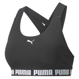 Reggiseno sportivo Puma Mid Impact Feel it Bra nero/bianco black