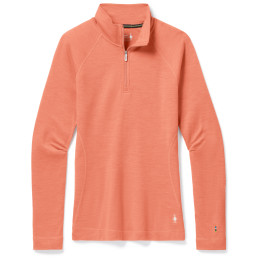 Maglietta sportiva da donna Smartwool W Classic Thermal Merino BL 1/4 ZB 2022 arancione chiaro sunset coral heather