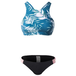 Costume da bagno da donna Aquawave Gobini Wmns (2021) verde GreenLeavesPrint/Black/CandyPink