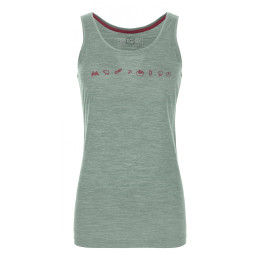 Canotta da donna Ortovox 120 Cool Tec Icons Top W verde GreenForrestBlend