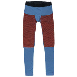 Pantaloni termici da uomo Devold Tuvegga Merino Longs Man blu/rosso CAYENNE