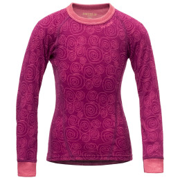 Maglietta sportiva per bambini Devold Active Kid Shirt rosa plum