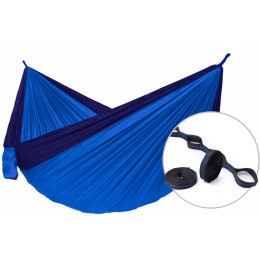 Amaca Hamaka.eu Camping double + Slap Strap blu