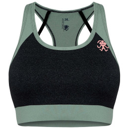 Reggiseno sportivo Rafiki Corona nero/verde GraniteGreen