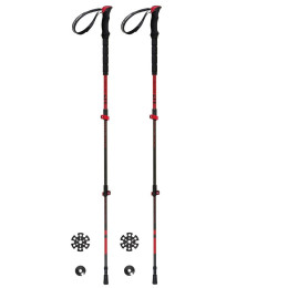 Bastoncini da trekking Ferrino Nuptse nero/rosso