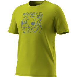 Maglietta da uomo Dynafit Graphic Co T-Shirt M oro 2881 - golden lime/POWDER DAY
