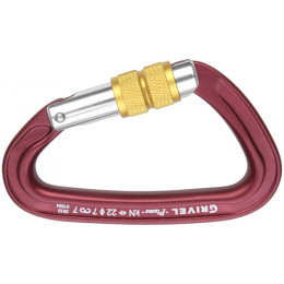 Moschettone Grivel K3N Plume Screw Lock rosso