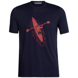 Maglietta da uomo Icebreaker Men Tech Lite II SS Tee Pad blu scuro midnight