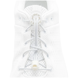Lacci delle scarpe Lock Laces Solid bianco White Solid
