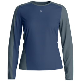Maglietta sportiva da donna Ortovox 120 Cool Tec Fast Upward Ls W blu/grigio Blue Nunatak