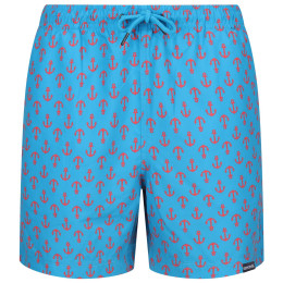 Pantaloncini da uomo Regatta Loras Swim Short m blu/rosso Fluro Blue Anchor Print