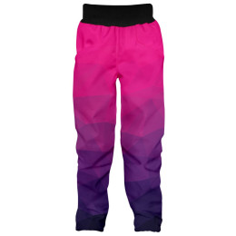 Pantaloni softshell per bambini WAMU Mozaika purple rosa/porpora