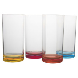Set di bicchieri Gimex Longdrink Rainbow 4 pcs
