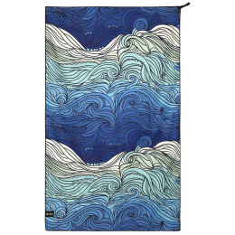 Asciugamano da spiaggia Zulu Beach 100 x 170 cm blu Blue