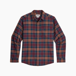 Camicia da uomo Royal Robins Lieback Organic Cotton Flannel L/S bordeaux Wine Oak Pld
