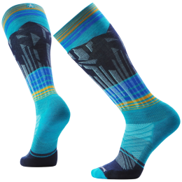 Calze da sci Smartwool Ski Targeted Cushion Summit Shot OTC Socks blu CAPRI