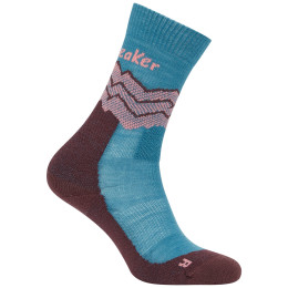 Calzini da donna Icebreaker Women Merino Hike+ Medium Crew Across the Peaks blu Topa/Jav/Aci Pi