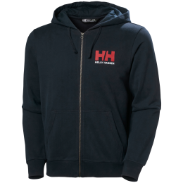 Felpa da uomo Helly Hansen Hh Logo Full Zip Hoodie 2.0 blu scuro Navy