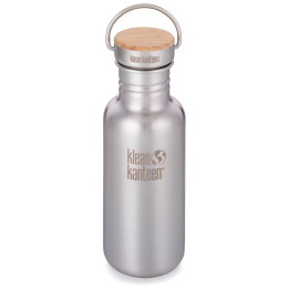 Bottiglia in acciaio inox Klean Kanteen Reflect w/Bamboo Cap 532 ml grigio Brushed Stainless