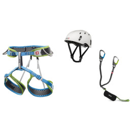 Set da ferrata Ocún Via Ferrata Webee pail set blu