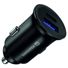 Adattatore da auto Swissten POWER DELIVERY USB-C + QUICK CHARGE 3.0 36W