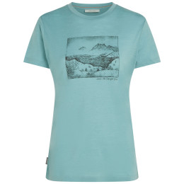 Maglietta da donna Icebreaker Women Merino 150 Tech Lite SS Tee Terrain azzurro Hydro