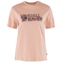 Maglietta da donna Fjällräven Lush Logo T-shirt W rosa chiaro Chalk Rose