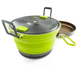 Pentola GSI Outdoors Escape Set 3 L Pot + Fry Pan verde chiaro