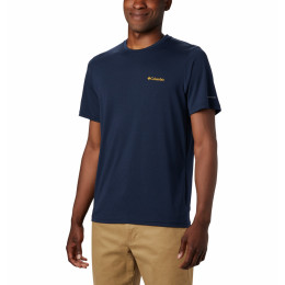 Maglietta da uomo Columbia Maxtrail SS Logo Tee blu/giallo CollegiateNavy