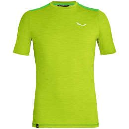 Maglietta da uomo Salewa Pedroc Hybrid 2 Dry M S/S Tee verde chiaro TendershotMelange