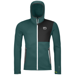 Felpa da uomo Ortovox Fleece Hoody M verde scuro Dark Pacific