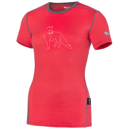 Maglietta da donna Zulu Merino 160 Short Fox rosso/grigio coral/grey