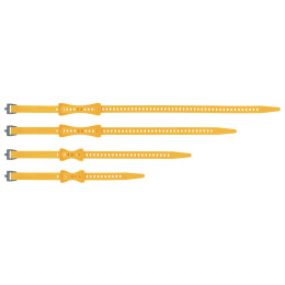 Set di cinghie universali Sea to Summit Stretch-Loc Set - 20mm 4 Pack giallo Yellow