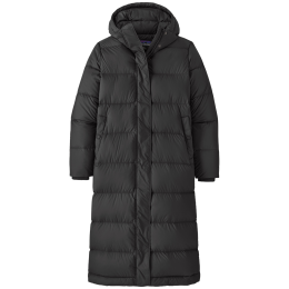 Cappotto da donna in piuma Patagonia Silent Down Long Parka nero Black