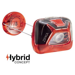 Vystavená čelovka Petzl Zipka rosso