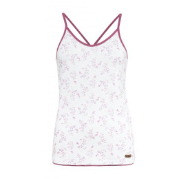 Canotta da donna Chillaz Massouri Watercolor Floral bianco/rosso white/dry rose