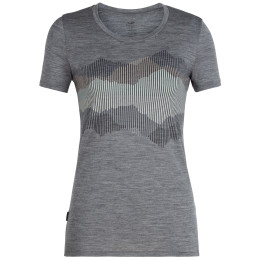 Maglietta da donna Icebreaker Women`s Tech Lite Short Sleeve Low Crewe Cook Reflected grigio GritstoneHthr