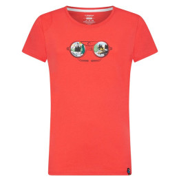 Maglietta da donna La Sportiva View T-Shirt W rosso Hibiscus
