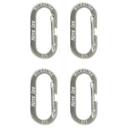 Set di moschettoni Nite Ize MicroLink argento Stříbrná