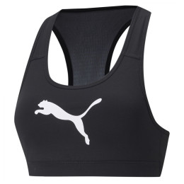 Reggiseno sportivo Puma Mid Impact 4Keeps Graphic Bra PM nero/bianco black