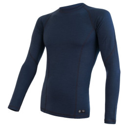 Maglietta funzionale da uomo Sensor Merino DF dl.r. blu DeepBlue