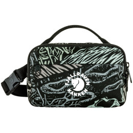 Borsa a spalla Fjällräven Kånken Art Hip Pack nero/blu Woodlands