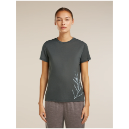 Maglietta sportiva da donna Icebreaker Merino Blend Core SS Tee Panax grigio OBSIDIAN