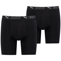 Boxer da uomo Puma Sport Cotton Long Boxers 2P nero Black