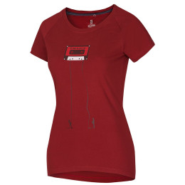 Maglietta da donna Ocún Raglan T rosso Wine Merlot Tape