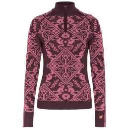 Felpa tecnica da donna Kari Traa Saga HZ marrone Cocoa Powder