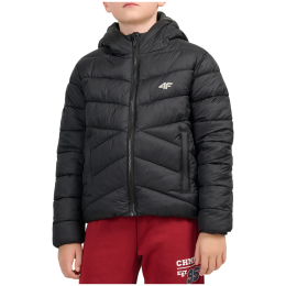 Giacca invernale per ragazzi 4F Down Jacket M0913 Deep Black nero Deep Black