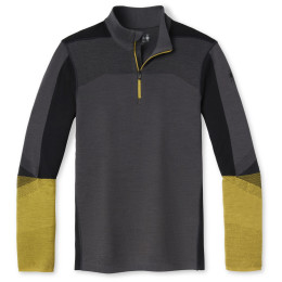 Maglietta funzionale da uomo Smartwool Intraknit Merino 200 Colorblock 1/4 Zip grigio/giallo ForgedIron